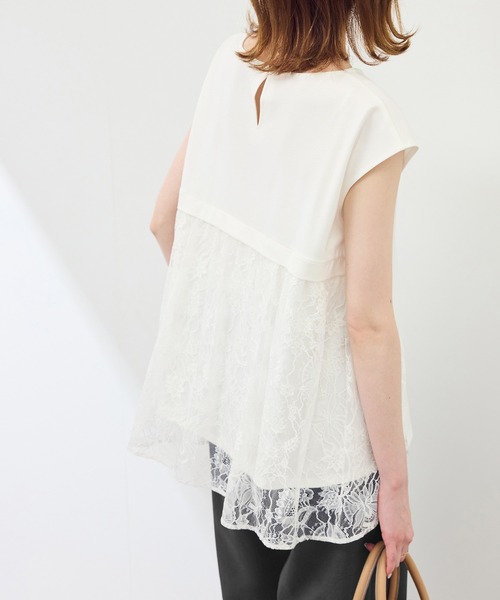 ROPE' PICNIC tシャツ 「UVカット・接触冷感」レースドッキング
