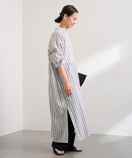 FRAMeWORK ワンピース STRIPEオーバーシャツDRESS : ZOZOTOWN