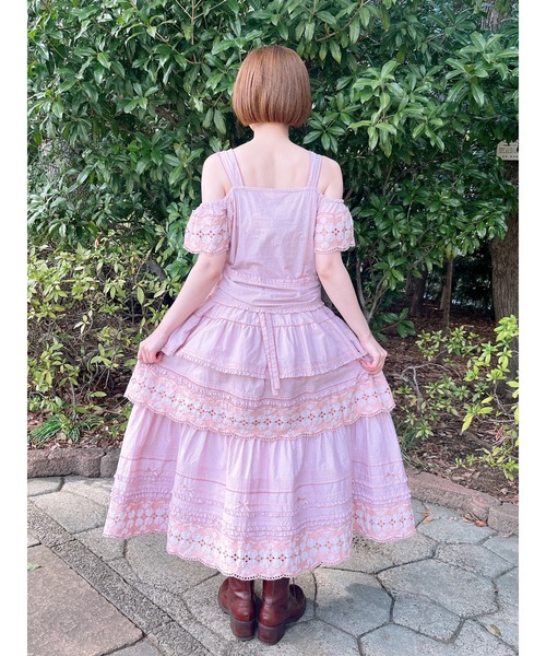 ★ピンクハウス★❤️可愛いギンガムチェックワンピース✨赤×白 セール】 カラーギンガムチェックワンピース （ロング・マキシ丈