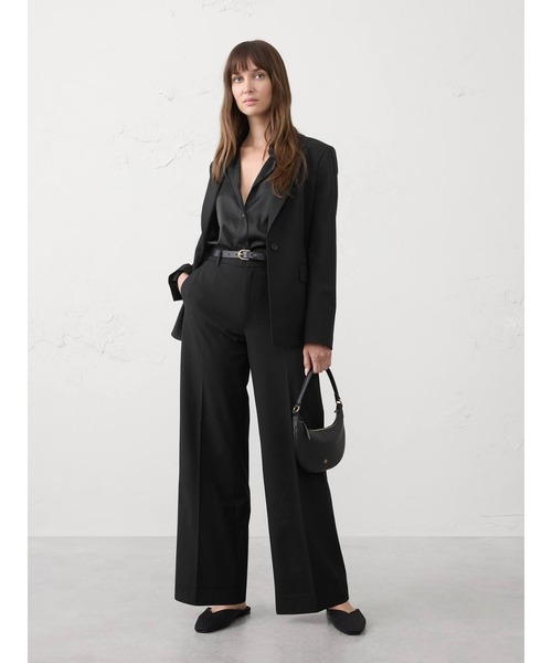 セレモニースーツ スラックス パンツ BANANA REPUBLIC FACTORY STORE　　ワイドレッグ ハイライズ スカルプテッド パンツの画像