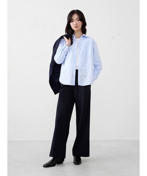 セレモニースーツ スラックス パンツ BANANA REPUBLIC FACTORY STORE　　ワイドレッグ ハイライズ スカルプテッド パンツの画像