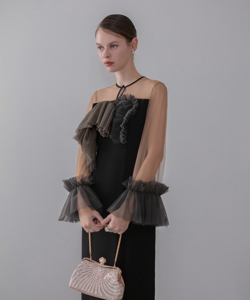 Leja（レジャ） ドレス 「LEJA」フリルチュールボレロレイヤードI