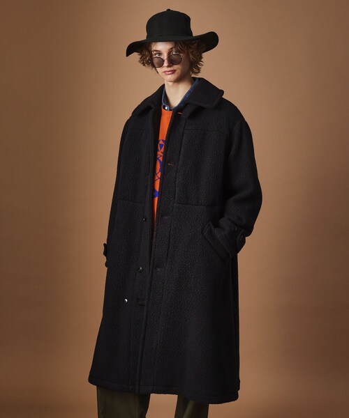 J487 新品未使用 希少 XL 42 キンドラー ステンカラーコート メンズ 40CARATS&525 BY TAKEO KIKUCHI ステンカラーコート コート