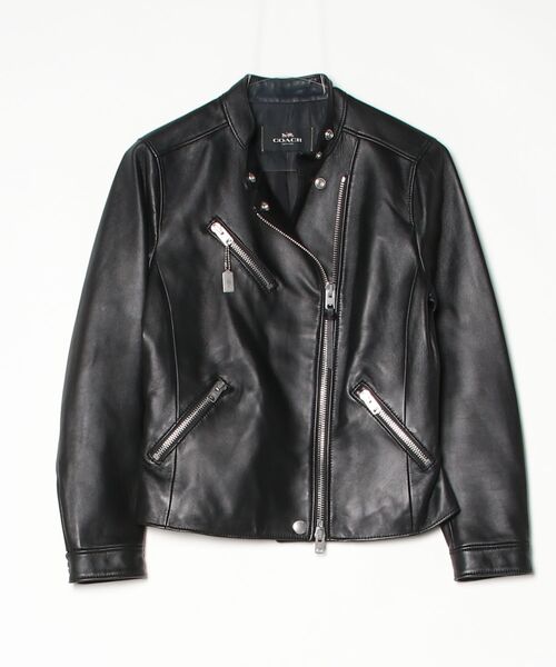 COACH（コーチ） レザーブルゾン - ブラック レディース : ZOZOTOWN
