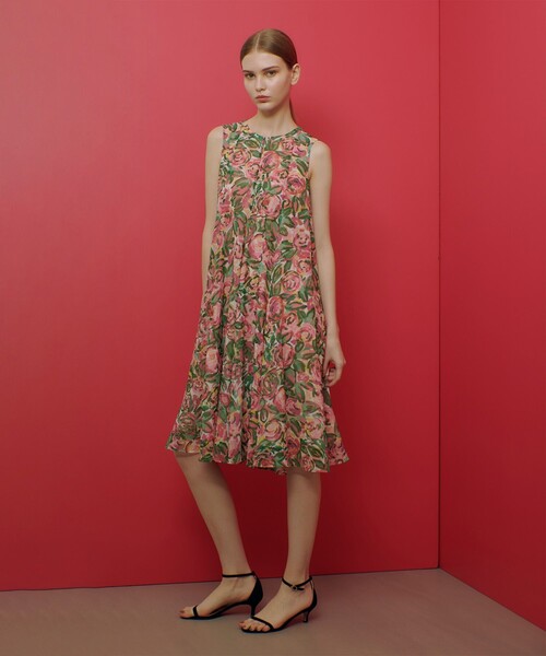 「LOULOU WILLOUGHBY」 ノースリーブワンピース 2 ピンク レディース_画像4