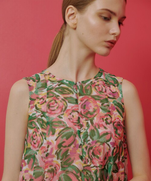 「LOULOU WILLOUGHBY」 ノースリーブワンピース 2 ピンク レディース_画像8