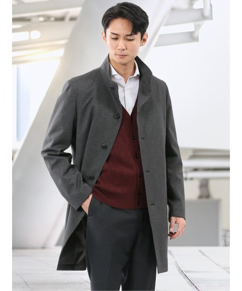 TAKA-Q（タカキュー） ステンカラーコート コート 「表地ストレッチ 撥