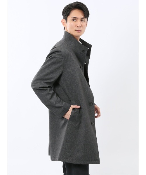 TAKA-Q（タカキュー） ステンカラーコート コート 「表地ストレッチ 撥