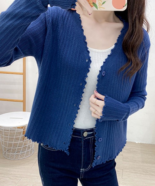 「Amulet」 ニットカーディガン FREE ホワイト レディース_画像3