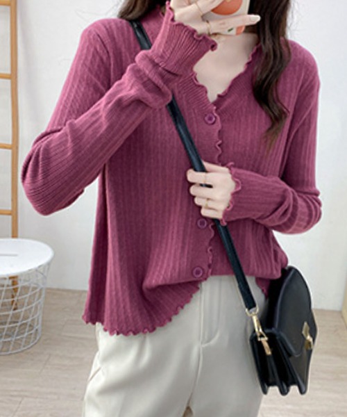 「Amulet」 ニットカーディガン FREE ホワイト レディース_画像5