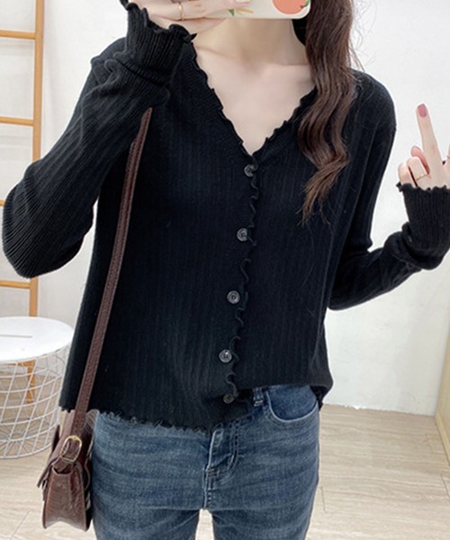 「Amulet」 ニットカーディガン FREE ホワイト レディース_画像6