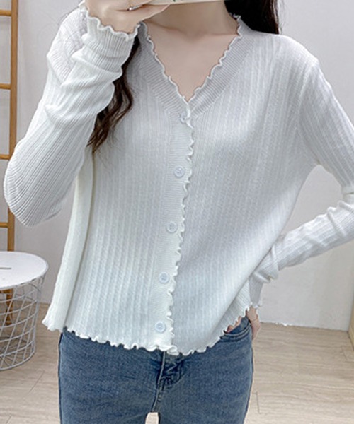 「Amulet」 ニットカーディガン FREE ホワイト レディース_画像7