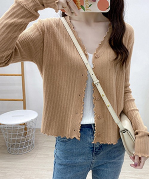 「Amulet」 ニットカーディガン FREE ホワイト レディース_画像8