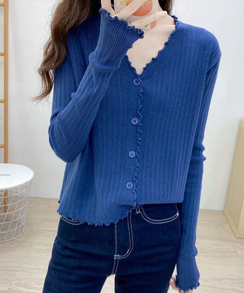 「Amulet」 ニットカーディガン FREE ホワイト レディース_画像9