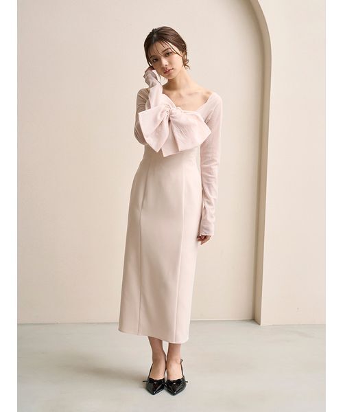 SNIDEL（スナイデル） ワンピース オフショルリボンドレス : ZOZOTOWN
