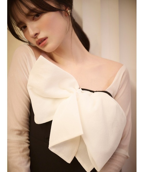 SNIDEL（スナイデル） ワンピース オフショルリボンドレス : ZOZOTOWN