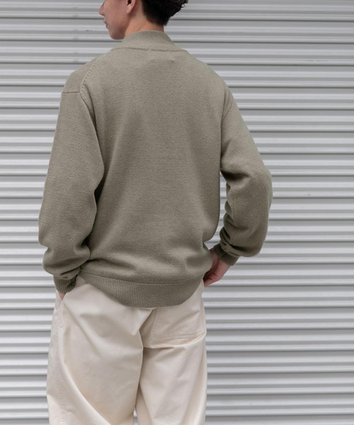「FORK&SPOON」 長袖ニット 4 ライトブラウン メンズ_画像3