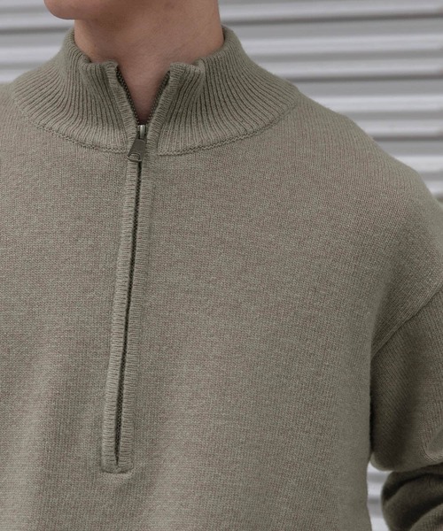 「FORK&SPOON」 長袖ニット 4 ライトブラウン メンズ_画像8