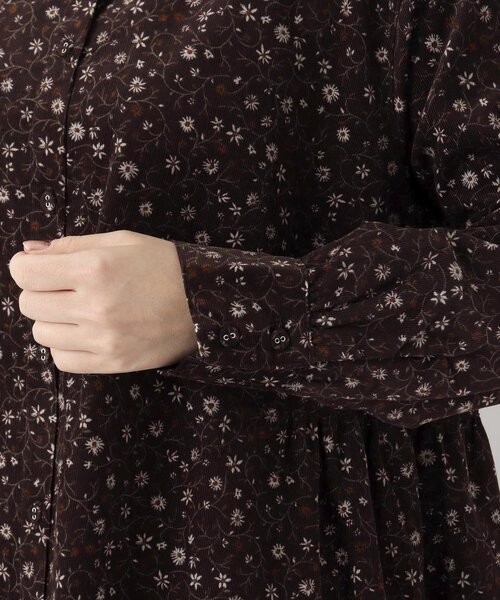 one'sterrace（ワンズテラス） ワンピース コーデュロイ 小花柄 前開き