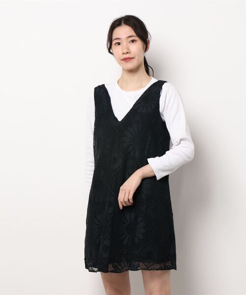 「Desigual」 ノースリーブワンピース M ブラック レディース_画像4