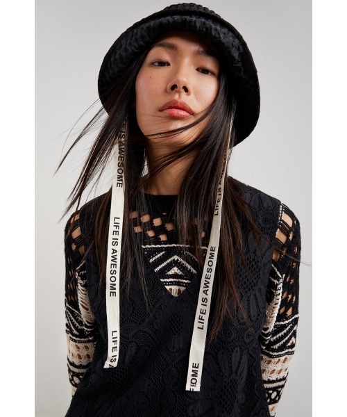 「Desigual」 ノースリーブワンピース M ブラック レディース_画像6