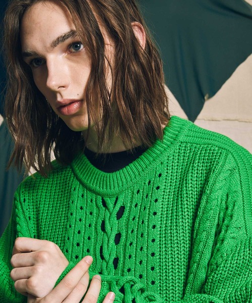 MAISON SPECIAL（メゾンスペシャル） 長袖ニット 2 ブラック メンズ