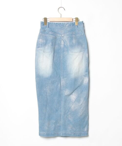 「CALNAMUR」 デニムスカート MEDIUM ライトブルー レディース_画像2
