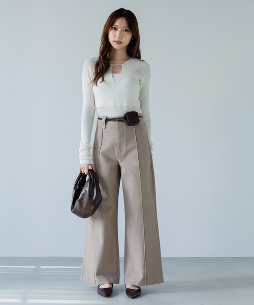 tシャツ decollete cut-out bodysuit（デコルテカットボディースーツ