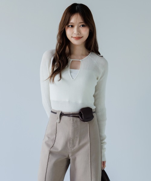 トップス senee decollete cut-out bodysuit tシャツ decollete cut-out bodysuit（デコルテカットボディースーツ