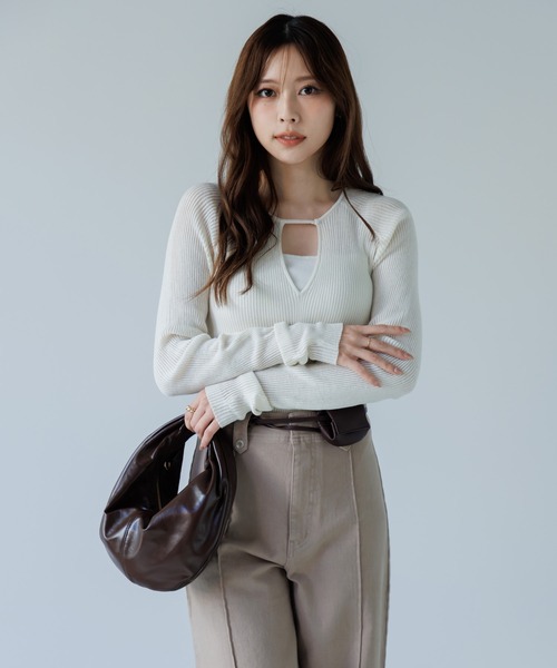 tシャツ decollete cut-out bodysuit（デコルテカットボディースーツ