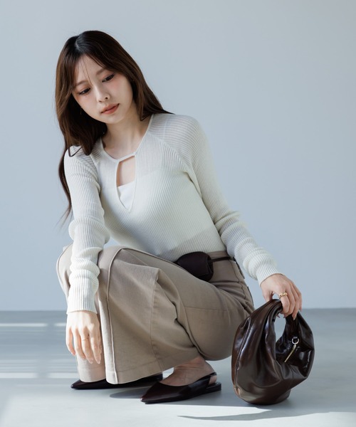 トップス senee decollete cut-out bodysuit tシャツ decollete cut-out bodysuit（デコルテカットボディースーツ