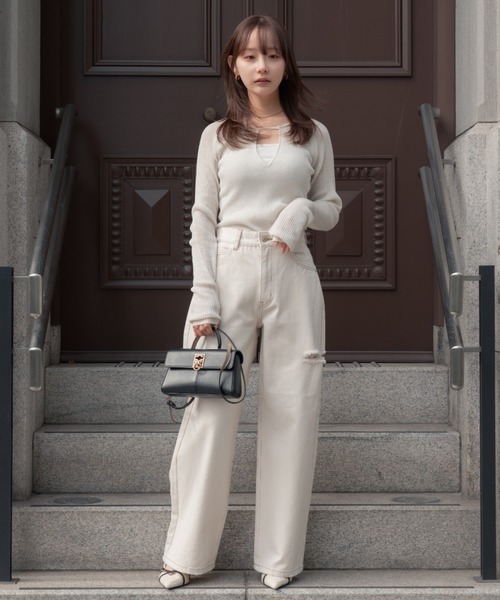 tシャツ decollete cut-out bodysuit（デコルテカットボディースーツ