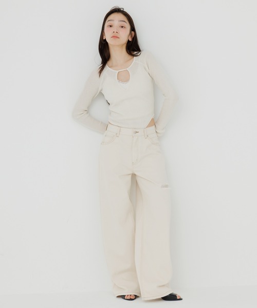 tシャツ decollete cut-out bodysuit（デコルテカットボディースーツ