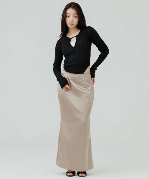 tシャツ decollete cut-out bodysuit（デコルテカットボディースーツ