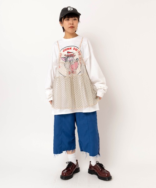 【ブラック】M2619 ウルフプリントロンT M2619 ウルフプリントロンT（Tシャツ/カットソー）｜RNA（アール