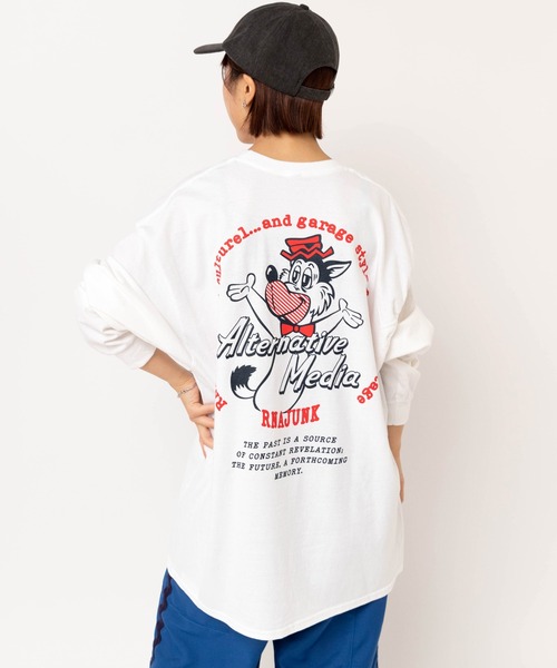 RNA（アールエヌエー） tシャツ M2619 ウルフプリントロンT レディース