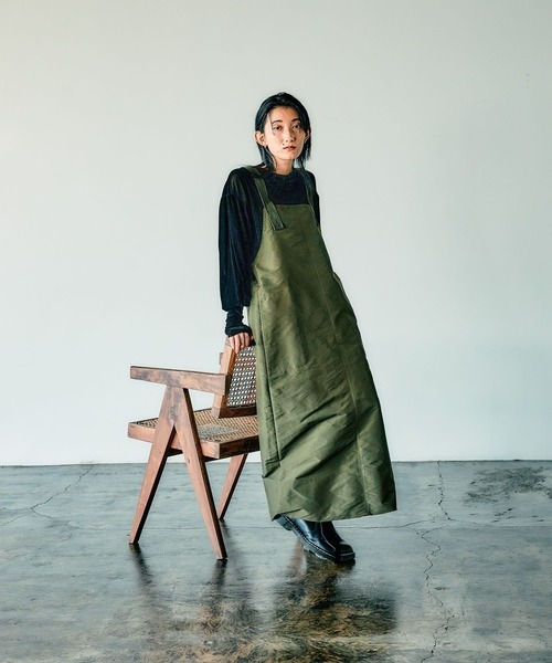 niko and…（ニコアンド） サロペットスカート LARGE グリーン