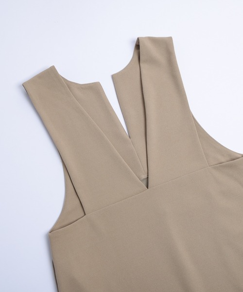 「SUGAR BISKET」 「La-gemme」サロペットスカート L ベージュ レディース_画像8