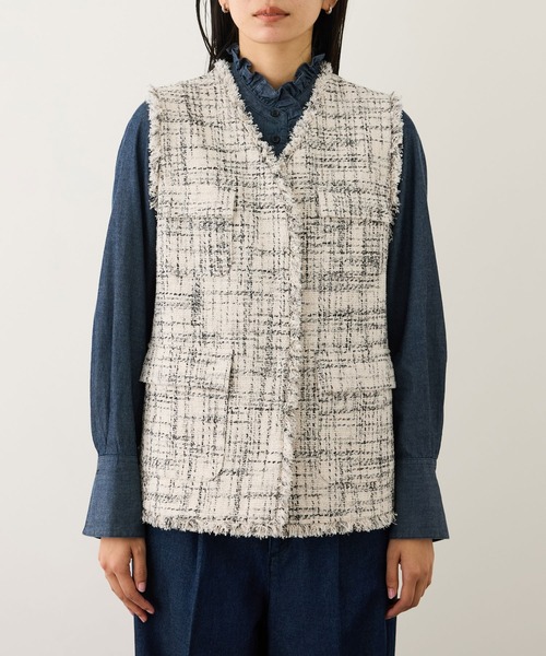 ROPE ニットツイード ベスト ROPE'（ロペ）の「ニットツイードベスト（ベスト）」 - WEAR