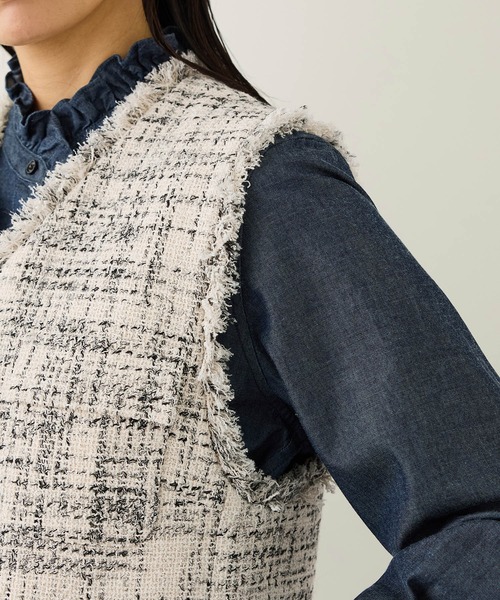 ROPÉ ニットツイードベスト ROPE'（ロペ）の「ニットツイードベスト（ベスト）」 - WEAR