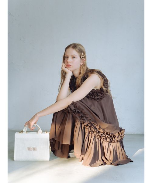 FURFUR（ファーファー） トートバッグ ツイードロゴトートバッグ