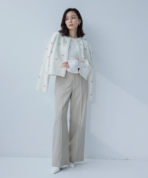 anuans（アニュアンス） ニットカーディガン FREE ホワイト レディース