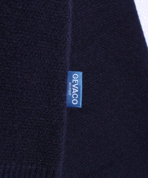 「GEVACO」 長袖ニット M ネイビー メンズ_画像5