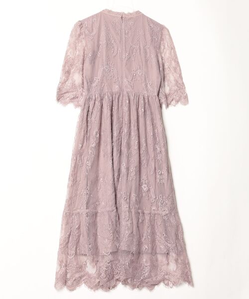 「DRESS PLUS」 半袖ワンピース S ラベンダー レディース_画像2