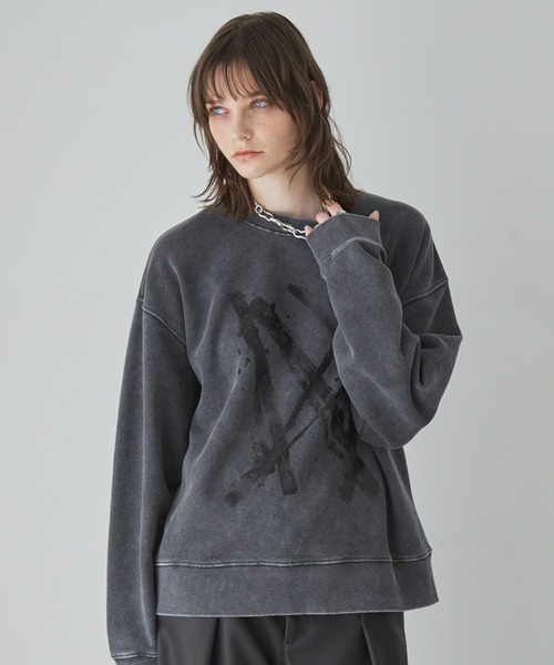 「Spielio」 スウェットカットソー M ブラック メンズ_画像2