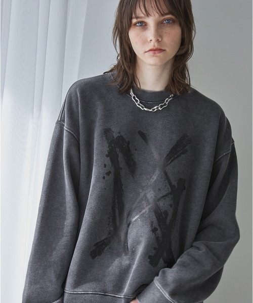 「Spielio」 スウェットカットソー M ブラック メンズ_画像6