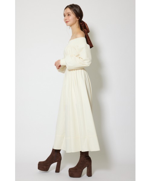 「rienda」 長袖ワンピース MEDIUM アイボリー レディース_画像4
