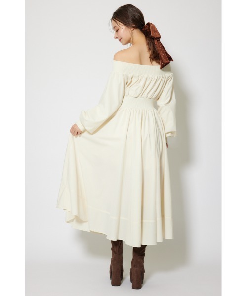 「rienda」 長袖ワンピース MEDIUM アイボリー レディース_画像5