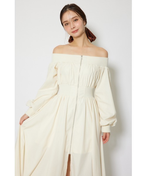 「rienda」 長袖ワンピース MEDIUM アイボリー レディース_画像6