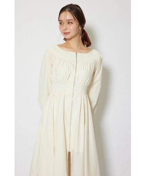 「rienda」 長袖ワンピース MEDIUM アイボリー レディース_画像7